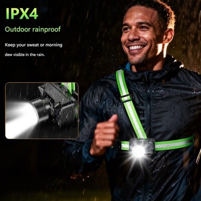 Hands Free LED Sports Light For Night Running And Hiking