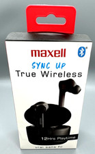 Maxell Sync Up True Wireless Earbuds In Ear Headphones Black 12 Hr Playtime NEW