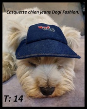 Casquette pour chien jeans bleu, Dogi T: 14