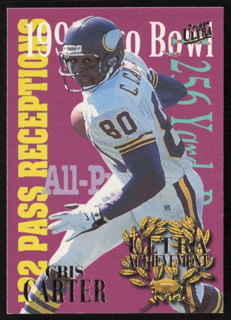 1995 Ultra Ultra Achievements Gold Medallion Cris Carter #2 Minnesota Vikings