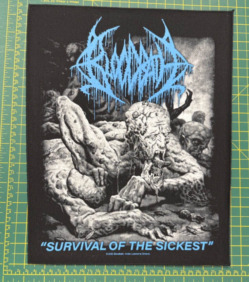 Bloodbath Survival Of The Sickest Large Sew On Back Patch Officially Licensed