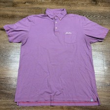 Sea Island Peter Millar Golf Polo Mens M Purple Striped Casual Flaw 