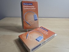 Headphone Mic Audio Splitter Cable Adapter For iPhone, iPad, Laptops Mobiles 