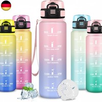 Wasserflasche, Trinkflasche 1L, Auslaufsicher, Trinkflasche KohlensäUre