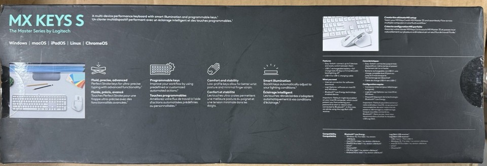 Logitech MX Keys S Wireless Bluetooth Keyboard w/ Smart Illumination ...