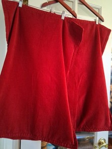 2 Vintage Ralph Lauren Burgundy/Red Corduroy  Standard  Shams Green Label  