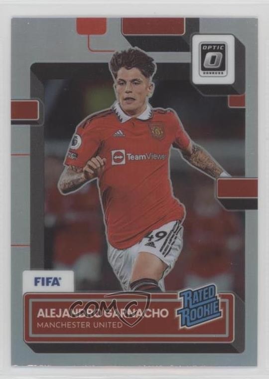 2022 Panini Donruss Rated Rookie Optic Holo Prizm Alejandro Garnacho #199 08w3