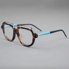 Oval Acetate Eyeglasses Frames Fashion Classic Vintage Men Women Retro Nerd