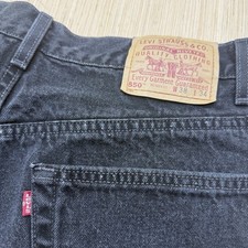 Vintage Levis 550 Jeans Mens 34x31 Black Made in USA 90s Y2K Relaxed Tag 38x34