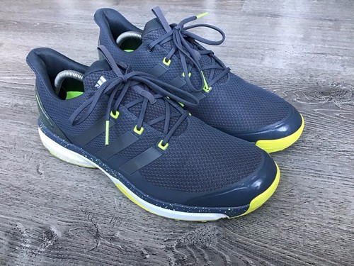 Adidas Adipower S Boost Spikeless Golf Men’s Sz 13 Shoes Gray Volt Green F33218