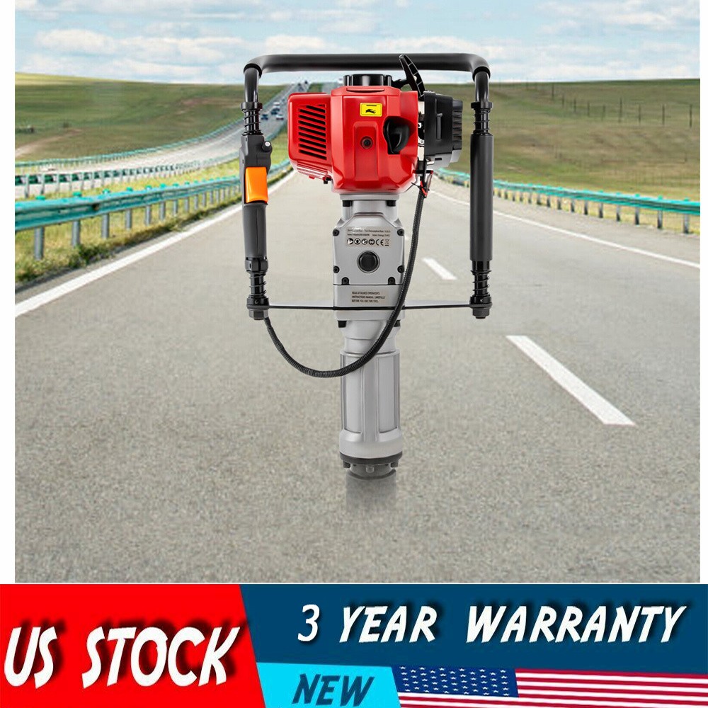 2.3HP Heavy Duty Gas Powered 52CC Fence Pile Driver T-Post Push Gasoline Engine
