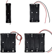 4Pcs 18650 Battery Holder Bundle with Wire 18650 Battery Holder Case 3.7V, 1/2/3