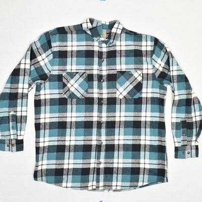 Schmidt Workwear Men Button Down Shirt Cotton Multicolor Plaid Size XLT Flannel