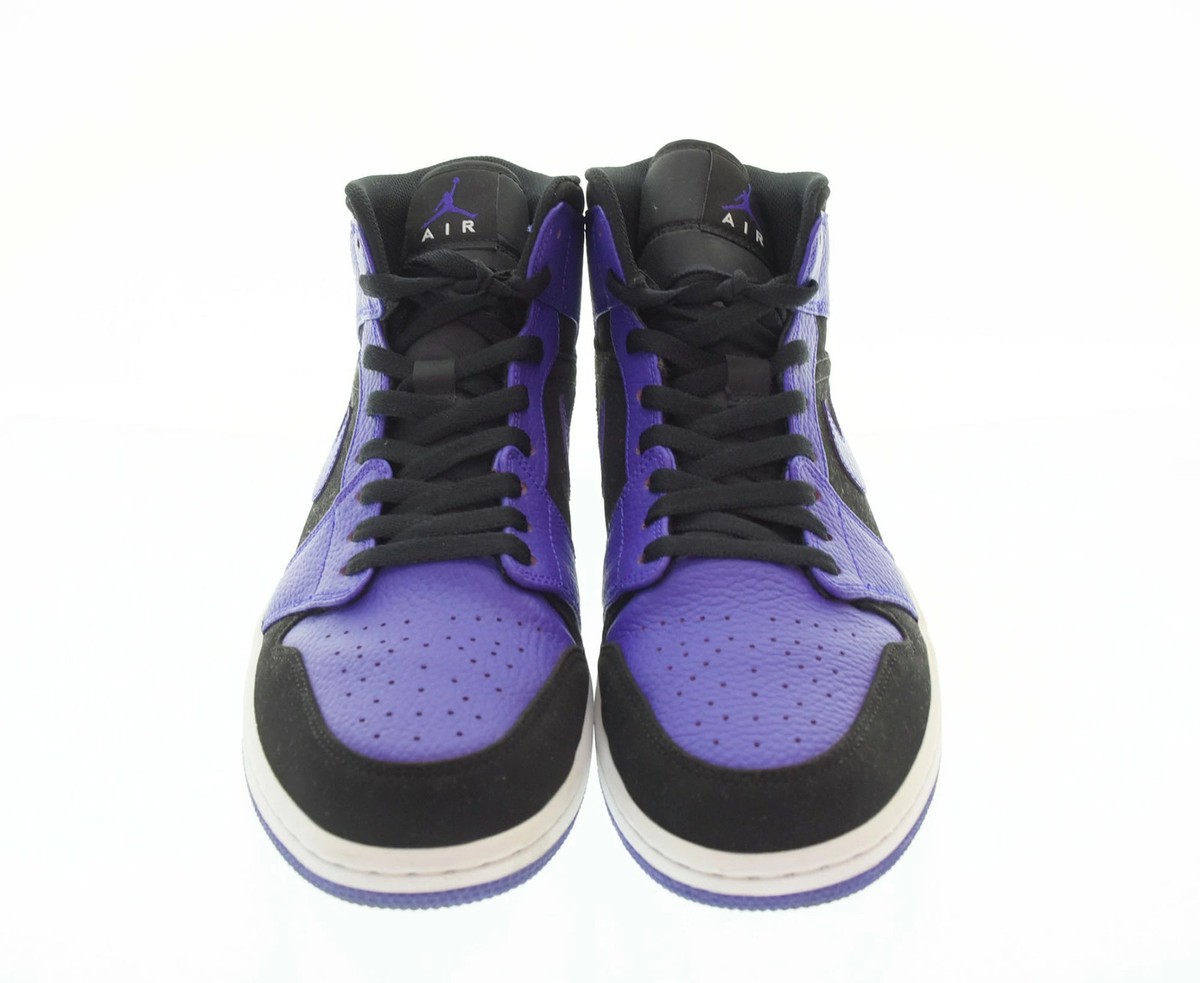 Nike Air Jordan 1 Mid Black Dark Concord | eBay