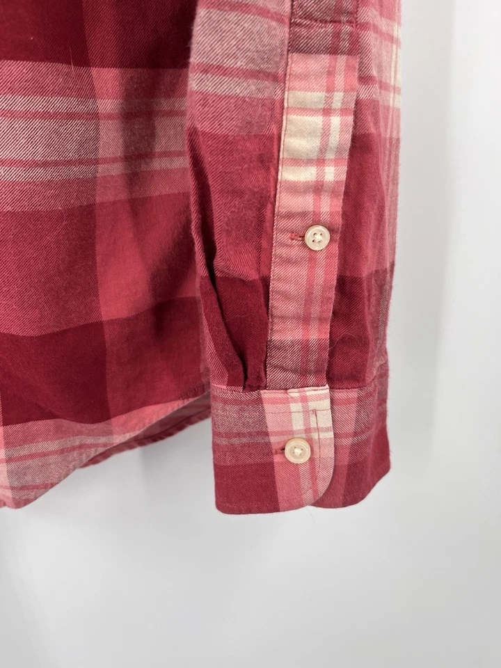 CLUB MONACO Men's Pink Long Sleeve Flannel Button Down Slim Fit Shirt XL - Image 2 of 4