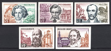 France Non Dentelé de 1963 - N°1382-1 386  Personnages Célèbres 5v  **/TB  €150