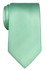 Retreez Herringbone Stripe Woven Men's Tie Necktie Mint Green