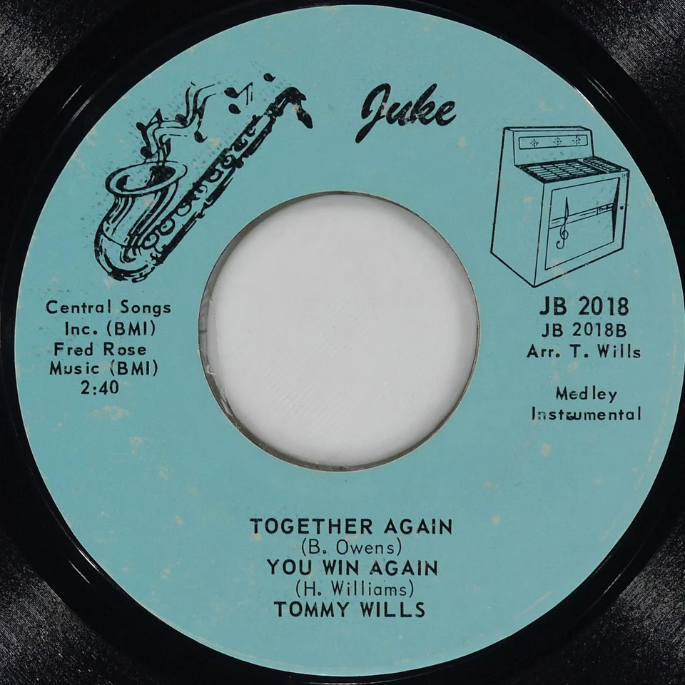 Tommy Wills (Man a Horn) Sweet Soul JUKE JB 2018 очень хорошее состояние - 45 об/мин гладкий джаз 7 дюймов - Изображение 3 из 4