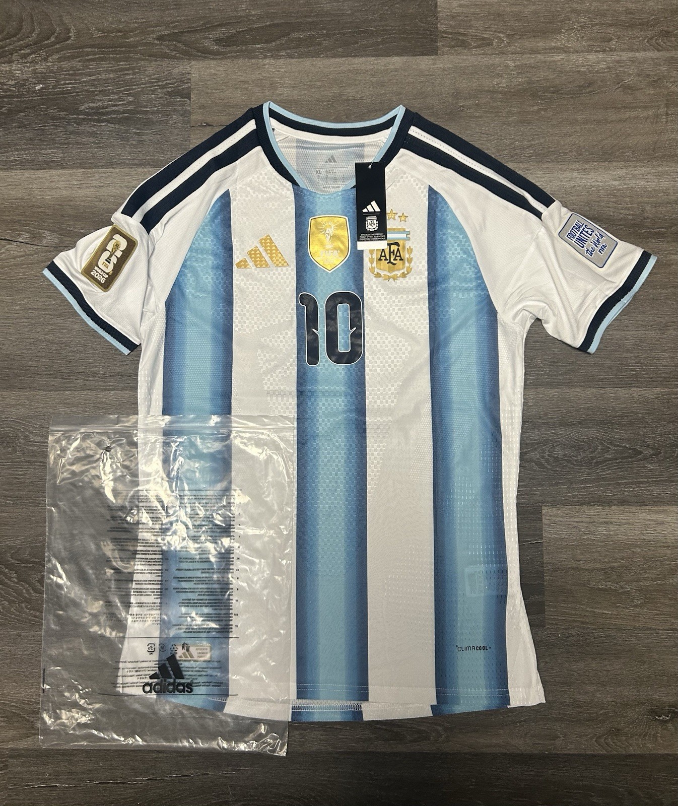 Lionel Messi Argentina World Cup Champion 2022 Jersey #10 Size M