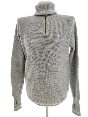 DEVOLD NORWAY Herren Herrenpullover Gr. M Grau Wolle Langer Ärmel