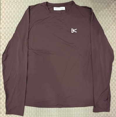 LNWOT District Vision Deva Tech Logo Long Sleeve T-shirt in Cacao Men's Size 1/S
