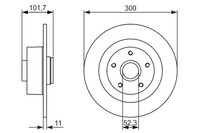 2X Bosch Bremsscheibe 0 986 479 573 FüR Renault Laguna DT0 Dci 16V Turbo DT01