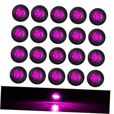 20 Pcs Purple Light 3/4 Inch 3 LED Clearance Markers Side Purple 20 Pcs 