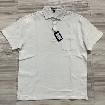 NEW Peter Millar Medium White Verona Polo Shirt Short Sleeve Cotton MS24XK37 Men