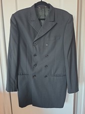 Dolce & Gabbana Double Breasted Blazer Black 100% Virgin Wool IT 42 