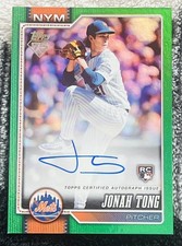 Jonah Tong 2026 Topps Series 1 Green RC Rookie On Card Auto #4 🔥 80/99 🔥