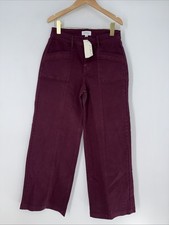 EVEREVE Joelle Wide Leg Casual Pant in Color: Winetasting. Size 28. MSRP $158