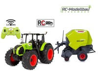 Jamara 405350 Claas Arion 660 1:16 2,4Ghz Traktor + Rollant 520 Rundballenpresse