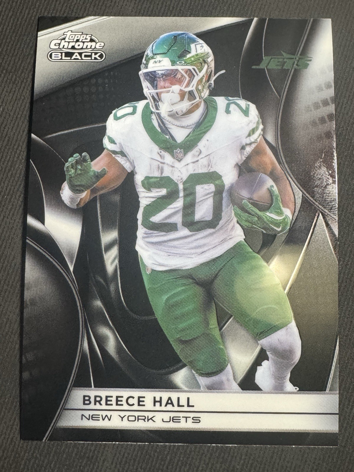 Breece Hall 2025 Topps Chrome Black Card