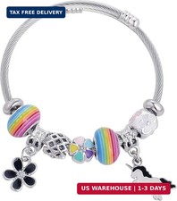 Charm Bracelets for Girls Cute Cartoon Friendship Bracelets Adjustable Bangle Gi