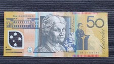 AUSTRALIA $50 2004 VF Polymer Banknote 8 DIGIT RADAR BA 04088040