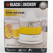 Black & Decker Citrus Juicer CJ630 White w/ Adjustable Pulp Control - NEW in Box