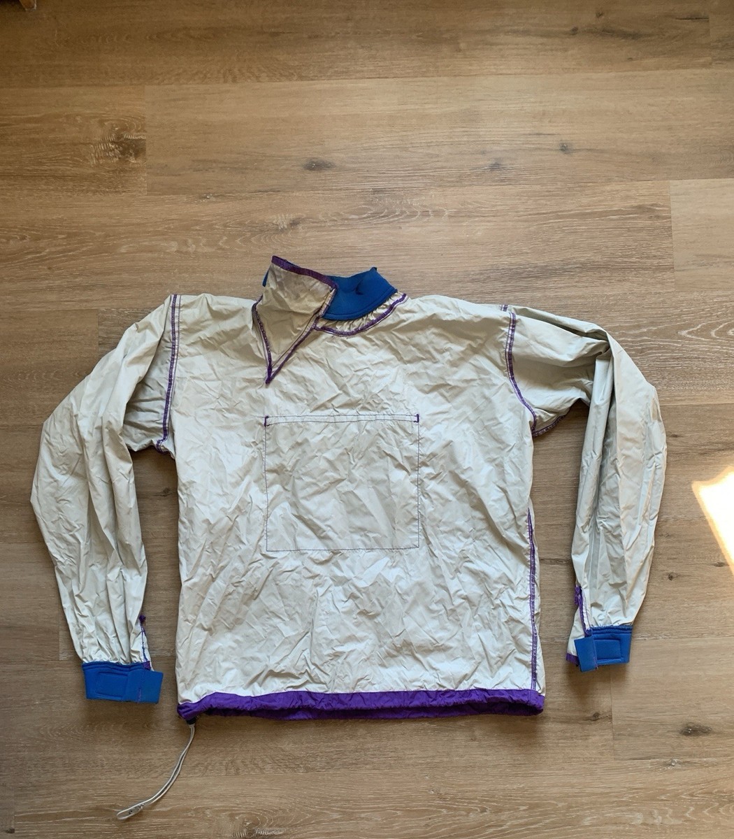 Vtg 80's Patagonia Kayak Water Paddling Nylon Purple Jacket Men's