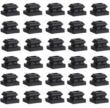 Flat Shoes with Hex Screw For 1/2" Square Balusters - Satin Black 30pcs