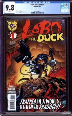 LOBO THE DUCK #1 CGC 9.8 WHITE PAGES // AMALGAM BOOKS 1997