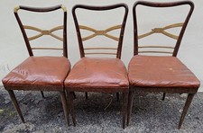 Lotto di 3 sedie in legno vintage anni 60