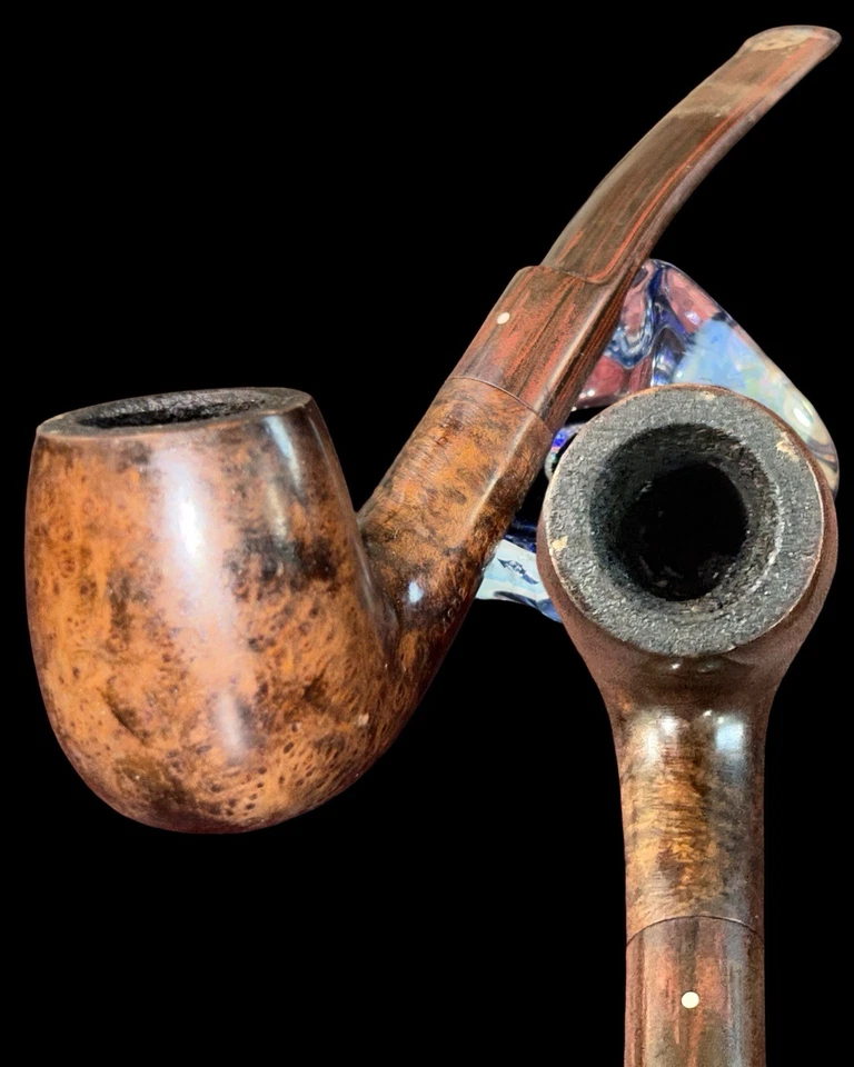 Pipa de madera de brezo Bulldog Dunhill Chestnut Bruyere 4202 "White Spot" rara de colección Foto 2 de 4