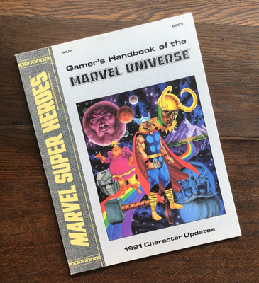 TSR MU7 Marvel Universe Gamer's Handbook 1991 Character Updates 6903