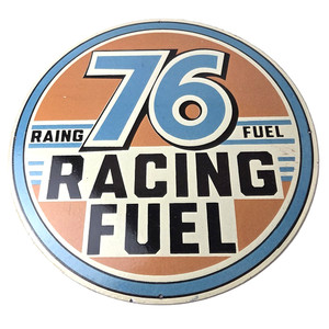 Vintage Union 76 Gasoline Sign - Porcelain Racing Fuel Gas Service Pump Sign