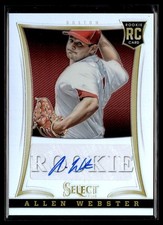 2013 Panini Select Prizm Silver Allen Webster RC Auto 27/99 Boston Red Sox #183
