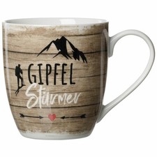 Ritzenhoff & Breker Becher Enzian Gipfelstürmer, Tasse, Porzellan, Braun, 500 ml