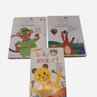 Baby Einstein lot- World Animals and On The Go Dvds and Baby Mozart VHS