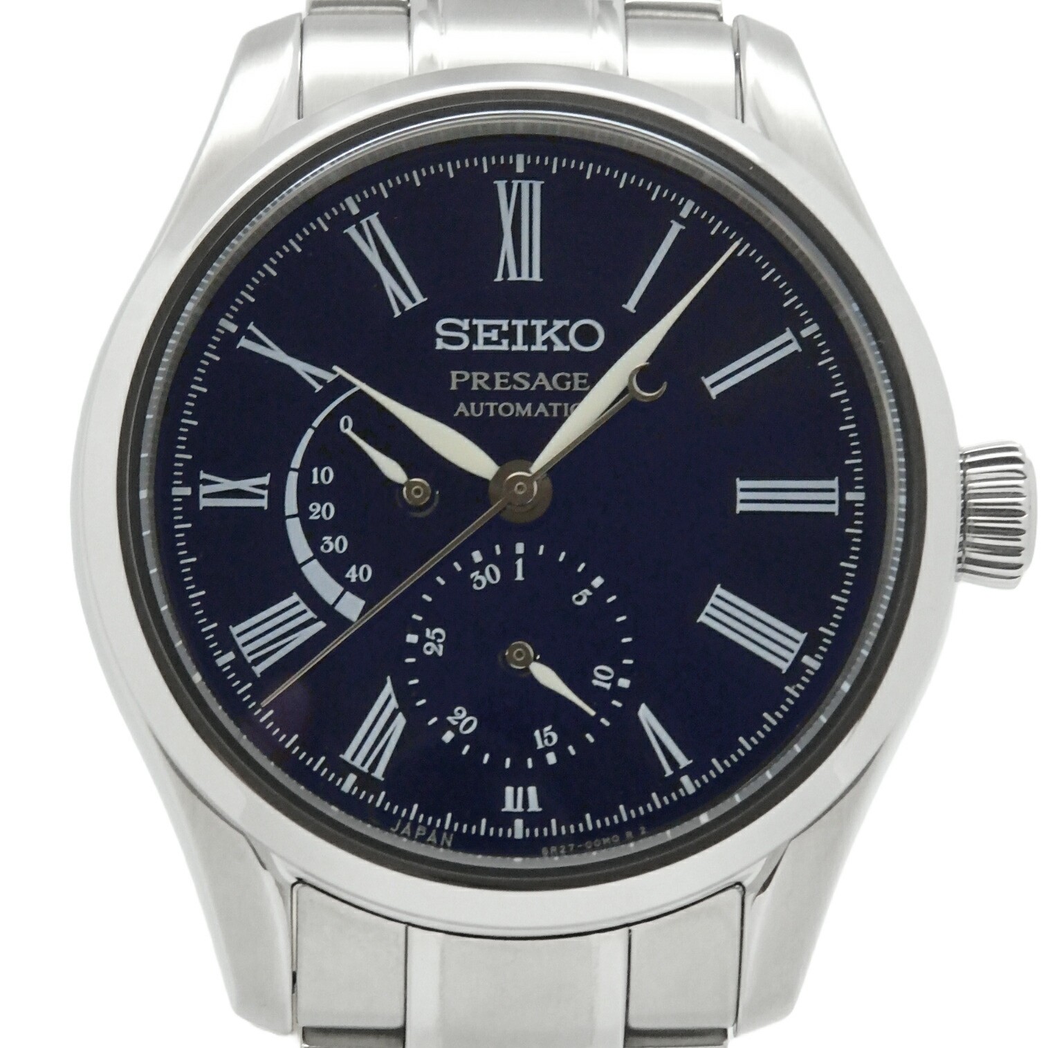 Seiko Presage SARW047 Men's Automatic Enamel Navy Dial Watch Pre-Owned