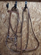  Western Headstall Bridle,bit & Reins. Full Size, Brown. (Ref:407Y)