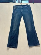 Cache Bootcut Jeans Size 2 Dark Wash Embellished Back Pockets Mid Rise