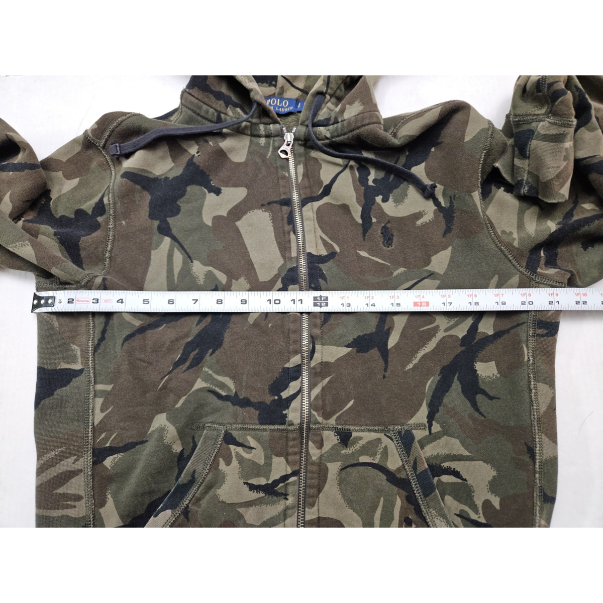 Polo Ralph Lauren Camo Hoodie Men's Size Small Full Zip Up